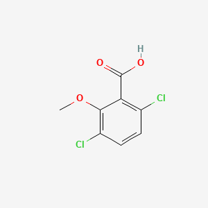 molecular formula C8H6Cl2O3<br>Cl2(OCH3)C6H2COOH B1670444 Dicamba CAS No. 1918-00-9