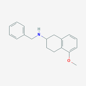 molecular formula C18H21NO B167045 N-benzyl-5-methoxy-1,2,3,4-tetrahydronaphthalen-2-amine CAS No. 136247-07-9