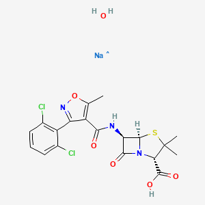 molecular formula C19H19Cl2N3NaO6S B1670481 Dicloxacillin sodium salt monohydrate CAS No. 13412-64-1
