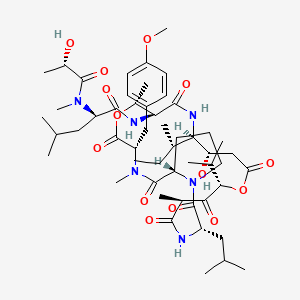 molecular formula C52H82N6O14 B1670501 Didemnin C CAS No. 77327-06-1