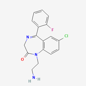 molecular formula C17H15ClFN3O B1670504 Didesethylflurazepam CAS No. 17617-59-3