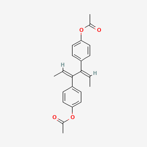 molecular formula C22H22O4 B1670513 3,4-Bis(4-acetoxyphenyl)-2,4-hexadiene CAS No. 84-19-5