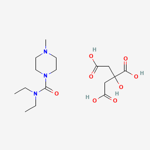 molecular formula C16H29N3O8 B1670529 枸橼酸二乙基卡巴嗪 CAS No. 1642-54-2