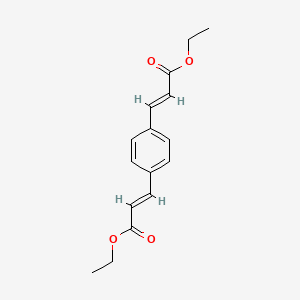molecular formula C16H18O4 B1670538 2-Propenoic acid, 3,3'-(1,4-phenylene)bis-, diethyl ester CAS No. 23746-57-8