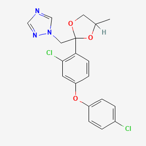 molecular formula C19H17Cl2N3O3 B1670550 Difenoconazole CAS No. 119446-68-3