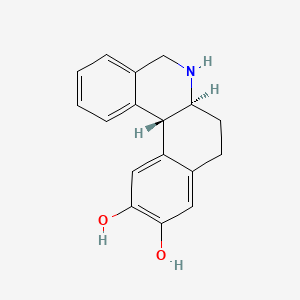 B1670578 (6aS,12bR)-5,6,6a,7,8,12b-hexahydrobenzo[a]phenanthridine-10,11-diol CAS No. 123039-93-0