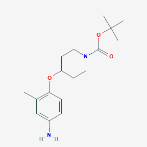 molecular formula C17H26N2O3 B167058 Tert-butyl 4-(4-amino-2-methylphenoxy)piperidine-1-carboxylate CAS No. 138227-69-7