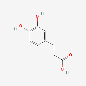 molecular formula C9H10O4 B1670586 3-(3,4-二羟基苯基)丙酸 CAS No. 1078-61-1