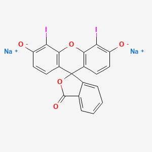 molecular formula C20H8I2Na2O5 B1670621 Disodium 2-(4,5-diiodo-6-oxido-3-oxoxanthen-9-yl)benzoate CAS No. 33239-19-9
