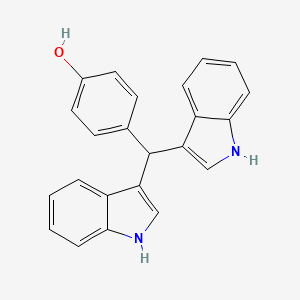 molecular formula C23H18N2O B1670648 4-(Di(1H-indol-3-yl)methyl)phenol CAS No. 151358-47-3