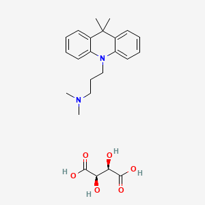 molecular formula C24H32N2O6 B1670657 (2R,3R)-2,3-dihydroxybutanedioic acid;3-(9,9-dimethylacridin-10-yl)-N,N-dimethylpropan-1-amine CAS No. 3759-07-7