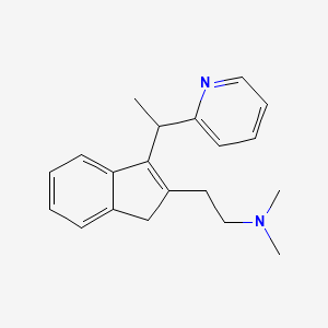 molecular formula C20H24N2 B1670660 (+-)-Dimethindene CAS No. 5636-83-9