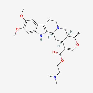 molecular formula C26H35N3O5 B1670667 Dimethylaminoethyl reserpilinate dihydrochloride CAS No. 5585-67-1