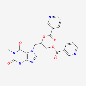 molecular formula C22H20N6O6 B1670689 Diniprofylline CAS No. 17692-30-7