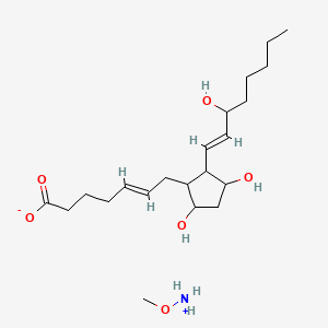 molecular formula C21H39NO6 B1670696 5-Heptenoic acid, 7-(3,5-dihydroxy-2-(3-hydroxy-1-octenyl)cyclopentyl)-, methoxamine salt CAS No. 101913-98-8