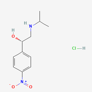 molecular formula C11H17ClN2O3 B1670702 (+)-alpha-((Isopropylamino)methyl)-p-nitrobenzyl alcohol CAS No. 7349-37-3