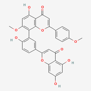 8-[5-(5,7-Dihydroxy-4-oxochromen-2-yl)-2-hydroxyphenyl]-5-hydroxy-7-methoxy-2-(4-methoxyphenyl)chromen-4-one