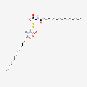 molecular formula C38H72N2O6S2 B1670719 L-Cystine, N,N'-bis(1-oxohexadecyl)- CAS No. 17627-10-0