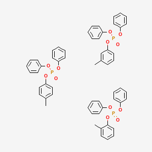 molecular formula C57H51O12P3 B1670731 (2-甲基苯基)二苯基磷酸酯；(3-甲基苯基)二苯基磷酸酯；(4-甲基苯基)二苯基磷酸酯 CAS No. 26444-49-5