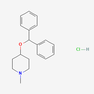 molecular formula C19H24ClNO B1670737 Diphenylpyraline Hydrochloride CAS No. 132-18-3