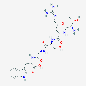 (2S)-2-[[(2S)-2-[[(2S)-2-[[(2S)-2-[[(2S,3R)-2-Amino-3-hydroxybutanoyl]amino]-5-(diaminomethylideneamino)pentanoyl]amino]-3-hydroxypropanoyl]amino]propanoyl]amino]-3-(1H-indol-3-yl)propanoic acid