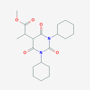 1,3-Dicyclohexyl-alpha,5-dimethyl-2,4,6-trioxohexahydro-5-pyrimidineacetic acid