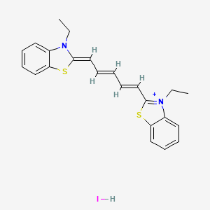 molecular formula C23H24IN2S2+ B1670782 3,3'-Diethylthiadicarbocyanine iodide CAS No. 514-73-8