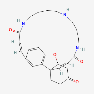 molecular formula C25H33N3O4 B1670810 (2Z,16Z)-22-oxa-5,9,14-triazatetracyclo[16.9.2.01,23.021,28]nonacosa-2,16,18(29),19,21(28)-pentaene-4,15,25-trione CAS No. 79298-93-4