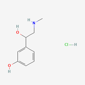 molecular formula C9H14ClNO2 B1670813 DL-Phenylephrine hydrochloride CAS No. 154-86-9