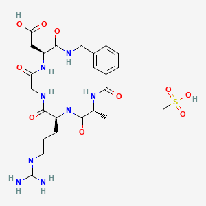 molecular formula C26H40N8O10S B1670834 DMP 728 (methanesulfonate) CAS No. 155158-97-7