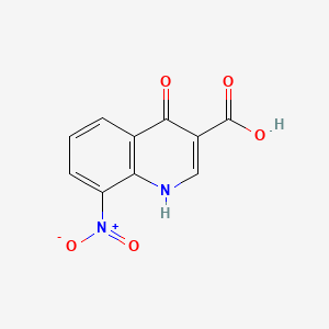 molecular formula C10H6N2O5 B1670840 4-羟基-8-硝基喹啉-3-羧酸 CAS No. 35973-25-2