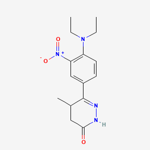 molecular formula C15H20N4O3 B1670845 6-(4-(diethylamino)-3-nitrophenyl)-5-methyl-4,5-dihydropyridazin-3(2H)-one CAS No. 328104-79-6