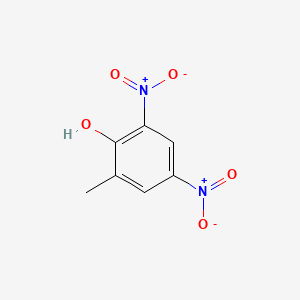molecular formula C7H6N2O5<br>CH3C6H2OH(NO2)2<br>C7H6N2O5 B1670846 4,6-Dinitro-O-cresol CAS No. 534-52-1
