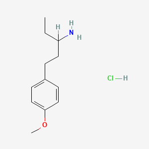 molecular formula C12H20ClNO B1670849 1-(p-Methoxyphenyl)-3-aminopentane hydrochloride CAS No. 100252-00-4