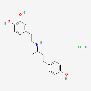 molecular formula C18H24ClNO3 B1670850 Dobutamine hydrochloride CAS No. 49745-95-1