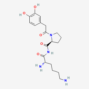molecular formula C19H28N4O5 B1670882 Dopamine, lys-pro-amide- CAS No. 117992-60-6