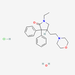 molecular formula C24H33ClN2O3 B1670897 Doxapram hydrochloride monohydrate CAS No. 7081-53-0