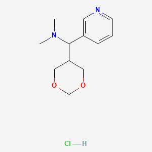 molecular formula C12H19ClN2O2 B1670908 3-Pyridinemethanamine, alpha-1,3-dioxan-5-yl-N,N-dimethyl-, monohydrochloride, (-)- CAS No. 69494-04-8