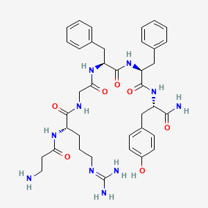 molecular formula C38H50N10O7 B1670911 beta-Ala-Arg-Gly-Phe-Phe-Tyr-NH2 CAS No. 57851-61-3