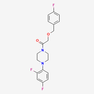 molecular formula C19H19F3N2O2 B1670922 1-(4-(2,4-Difluorophenyl)piperazin-1-yl)-2-((4-fluorobenzyl)oxy)ethanone CAS No. 945422-52-6