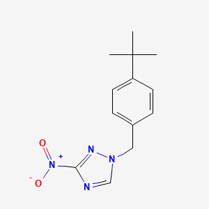 molecular formula C13H16N4O2 B1670928 1-(4-tert-butylbenzyl)-3-nitro-1H-1,2,4-triazole CAS No. 634167-64-9