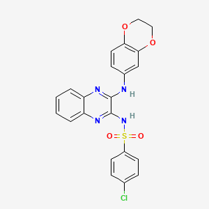 molecular formula C22H17ClN4O4S B1670935 DQBS CAS No. 372087-80-4