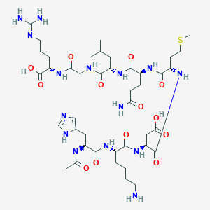 Acetylhistidyl-lysyl-aspartyl-methionyl-glutaminyl-leucyl-glycyl-arginine