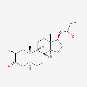 molecular formula C23H36O3 B1670958 DROMOSTANOLONE PROPIONATE CAS No. 521-12-0