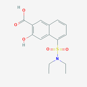 molecular formula C15H17NO5S B1670968 5-(Diethylsulfamoyl)-3-hydroxy-2-naphthalenecarboxylic acid CAS No. 313952-63-5
