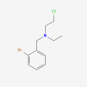 molecular formula C11H15BrClN B1670970 Benzenemethanamine, 2-bromo-N-(2-chloroethyl)-N-ethyl- CAS No. 62078-98-2