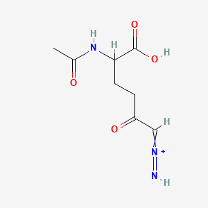 molecular formula C8H12N3O4+ B1670985 (5-Acetamido-5-carboxy-2-oxopentylidene)-iminoazanium CAS No. 2508-89-6