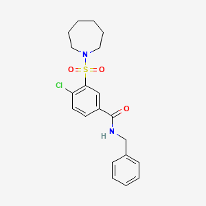 molecular formula C20H23ClN2O3S B1670996 3-(azepan-1-ylsulfonyl)-N-benzyl-4-chlorobenzamide CAS No. 330461-34-2