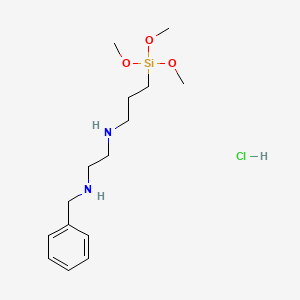 molecular formula C15H29ClN2O3Si B1671004 N-BENZYL-N'-[3-(TRIMETHOXYSILYL)PROPYL]ETHYLENEDIAMINE MONOHYDROCHLORIDE CAS No. 42965-91-3