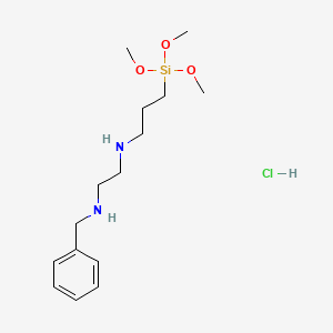 molecular formula C15H29ClN2O3Si B1671004 N-Benzyl-N'-(3-(trimethoxysilyl)propyl)ethylenediamine monohydrochloride CAS No. 42965-91-3